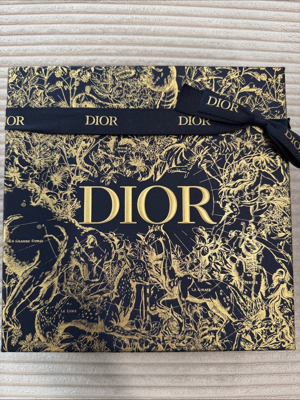 Dior Christmas Special Limited Edition Gift Box with Gold Botanical Print